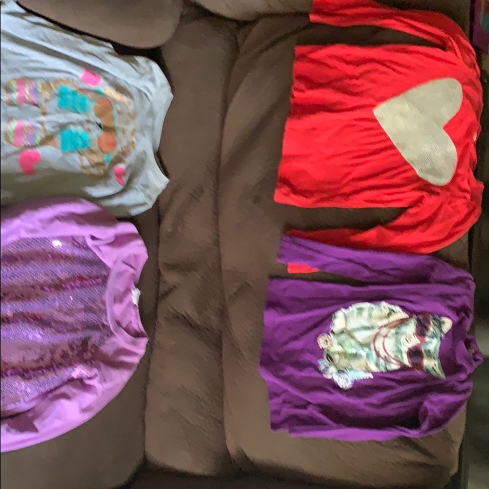 Lot of 4 girls long sleeve shirts